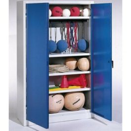 Armoire mixte ballons et matériel largeur 120 cm - Portes battantes pleines