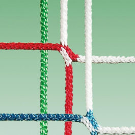 Filet de Football à 11 - La Paire, dimensions 7,32 x 2,44 ml, maille 120 mm Filet fa11 4mm sans nœud 80/200 vert/blanc